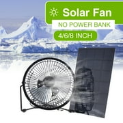 Solar Fans 8 Usb Iron Solar Fan Cooler 5w Panel For Outdoor Home Cooling Ventilation