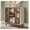 31''brown, variant on 31" Modern Display Curio Cabinet, 3-Tier White Storage Buffet with Tempered Glass Doors & Adjustable Shelves for Dining Room, Kitchen, Living Room & Office - White
