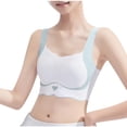 thumbnail image 5 of Hduncf Girls Sports Bra Elasticity Strap Seamless Bralettes Padded Wireless No Show Full Coverage Comfort Breathable Underwear Blue 7-8Years, 5 of 7