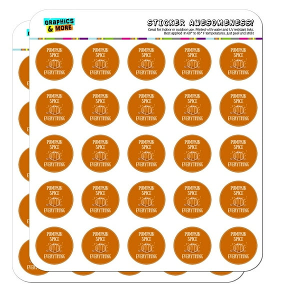 Pumpkin Spice Everything 1" Planner Calendar Scrapbooking Crafting Opaque Stickers