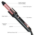 thumbnail image 3 of Ckeyin Travel Size Professional 1.1" Intelligent 4-speed Ceramic Automatic Curling Iron, Black, 3 of 12