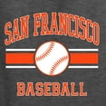 thumbnail image 6 of Wild Bobby City of San Francisco Baseball Fantasy Fan Sports Men's T-Shirt, Heather Black, Small, 6 of 6