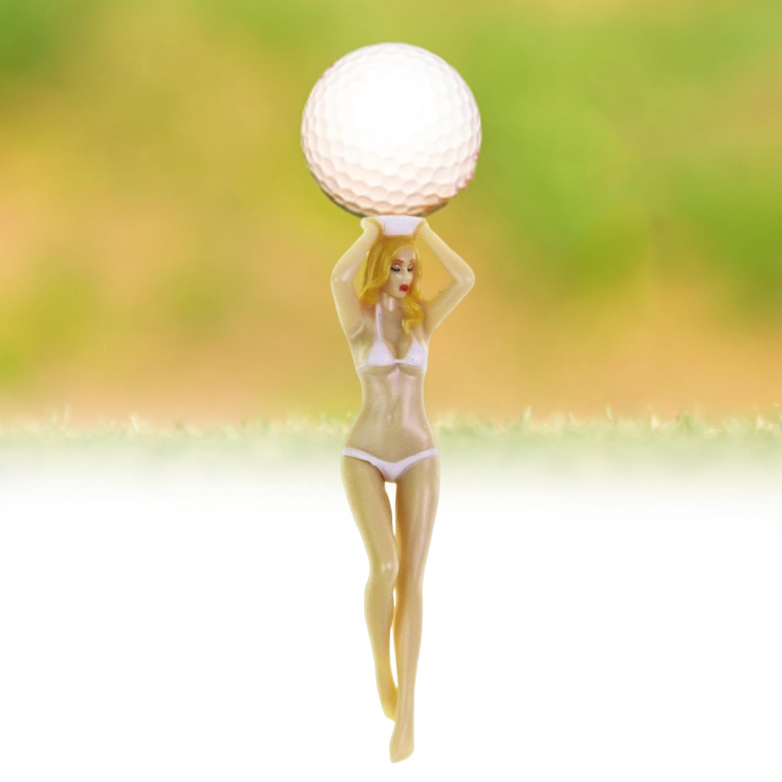 Baoblaze 6xNovelty Golf Tees Lady Bachelor Party Golf Accessories White
