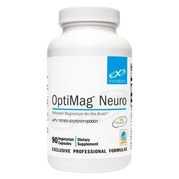 XYMOGEN OptiMag Neuro - Magnesium L Threonate Supplement with Chelated Magnesium Lysinate Glycinate - Support Brain Health & Relaxation (90 Capsules)