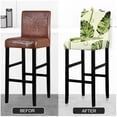 thumbnail image 4 of Stretch Bar Stool Cover Counter Height Side Pub Chair Slipcover for Dining Room Cafe Counter Stool Slipcover Removable Furniture Chair Seat Cover Jacquard Fabric with Elastic Bottom, 1Pc, 4 of 6