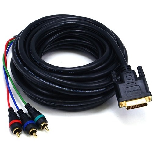 Monoprice 25ft DVII to 3 RCA Component Video Cable (DVII 3RCA