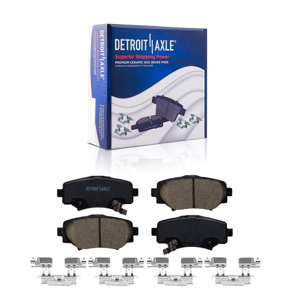 Detroit Axle - Rear Ceramic Brake Pads for 2014 2015 2016 2017 2018 Mazda 3 Sport