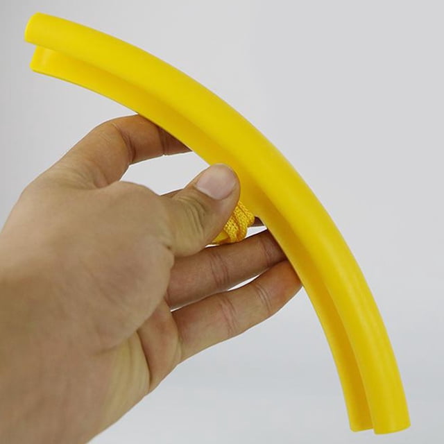 WEUVEB 5Pcs Convenient Rim Protectors for Car Wheels Yellow Plastic Cushions to Safeguard Tire Rims