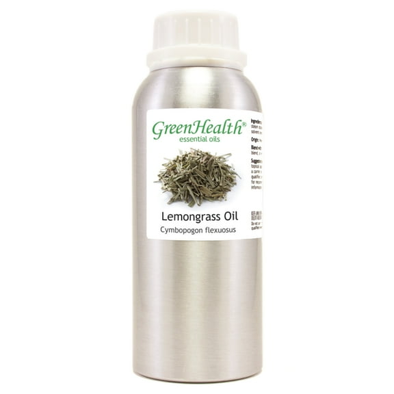 Lemongrass Oil – 8 fl oz (237 ml) Aluminum Bottle w/Plug Cap – 100% Pure Essential Oil