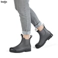 thumbnail image 6 of SMILIN Short Ankle Rain Boots for Women, Chelsea Waterproof Anti Slip Garden Shoes with Insole, Gray, Size 8.5, 6 of 7
