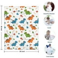 thumbnail image 4 of White Cartoon Dinosaurs Mushrooms Pattern Blanket,Comfortable Soft Flannel Throw Blanket,All Season,Warm Lightweight Blankets for Sofa Bed Couch Living Room Chair,30"x40", 4 of 4