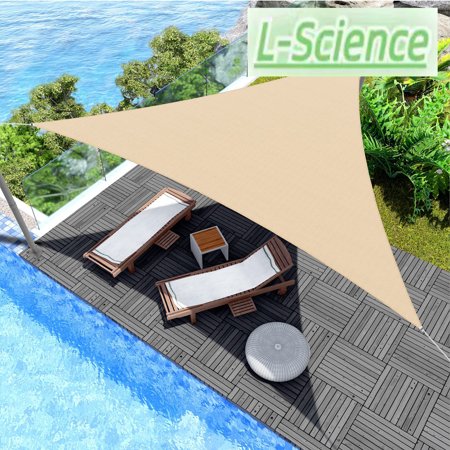 185GSM Shade sail- Triangle Sun Shade Cloth Cover Durable UV Shelter Canopy for Patio Pool Lawn Garden Outdoor Facility