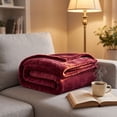 thumbnail image 3 of WOHAPY Upgrade Solid Fleece Blanket, Super Soft Warm Flannel Throw Rug, All-Season Sofa Bedding Portable Blanket L, 3 of 7