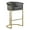 Dark Gray, variant on Black Velvet Barstool Chair (Single) with Gold Metal Chrome Base