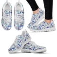 thumbnail image 1 of Zapatillas deportivas de moda con diseño de cinta en verde azulado y blanco, zapatos con cordones para el cáncer de cuello uterino, zapatos planos médicos para enfermeras, zapatos para caminar, 1 of 6