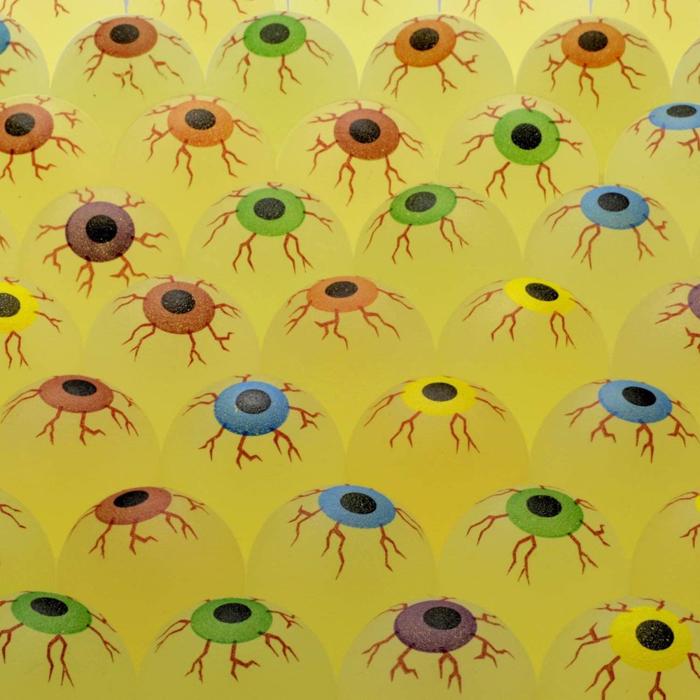 100pcs Bouncy Balls Bulk 32mm 1.2'' Glow in Dark Evil Eyes Bouncing Balls Party Favors for