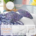 thumbnail image 2 of 3 Piece Purple Blue Teal Butterfly Duvet Cover Set Full Size, Microfiber Comforter/Quilt Cover with Corner Ties and 2 Pillowcases, Modern Abstract Art All Season Soft Bedding with Zipper Closure, 2 of 8