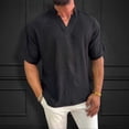 thumbnail image 4 of ZUKMRJPC Mens Short Sleeve T-Shirts V Neck Fashion Solid Color Summer Basic Tops Casual Loose Fit Sport Athletic Work Shirts, 4 of 7