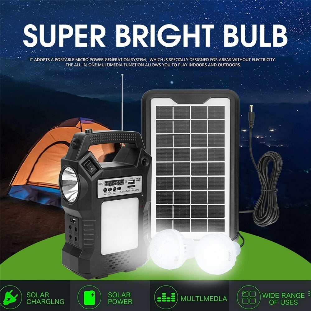 Power Station,Solar Generator with Solar Panel, Flashlights, Camp Lamps, Dual Way To Charge Power display,for Outdoor Camping,Home Emergency Power Supply, Fishing" - Walmart.com