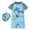 Z02-Light Blue, variant on Xudanell Swim Trunks Boys Kid Boys' UV Protection Swimsuit Short Sleeve Zipper Front Baby Swimwear with Bucket Hat Cartoon Striped Print Sizes 0 Month to 24 Month