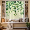 thumbnail image 2 of Country Leaves Kitchen Curtains 63 Inch Length, Green Leaf Branches Vine Botanical Rustic Tiers Curtains for Living Room Berdoom Bathroom, Light Filtering Drapes Window Treatment 2 Panels 42"Wx63"L, 2 of 8