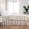 thumbnail image 3 of Wrap Around Ruffled Lace Bed Skirt Solid Color Machine Washable Wrinkle Free Bedskirt Bed Frame Cover, 3 of 7