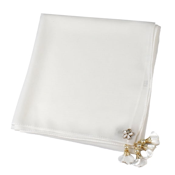 White Headband for Women Fashion Solid Chiffon Square Head Scarf Lightweight Neck Scarves Hair Bandana Neckerchief