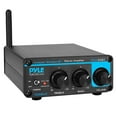 thumbnail image 2 of Pyle Blue Series Desktop Bluetooth Audio Compact Mini Stereo Power Amplifier System Bundle Combo with 2x 3.5'' 200 Watt 3-Way Weather Proof Mini White Box Speakers, 16 AWG Gauge 50 Feet Speaker Wire, 2 of 4
