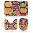 thumbnail image 3 of Colorful Orange Fruit Slices 4 Piece Bathroom Rug Set with Shower Curtain Bathroom Decor Set with Non-Slip Rugs Toilet Lid Cover And Bath Mat Yummy Lemons Waterproof Shower Curtain for Bathtub Decor, 3 of 8