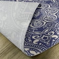 thumbnail image 5 of Ambesonne Oriental Place Mats Set of 4, Curly Floral Leaves Image, Standard Size, Blue and Cream, 5 of 6