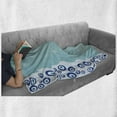 thumbnail image 6 of Evil Eye Soft Flannel Fleece Throw Blanket, Protective Vertical Border Abstract Faded Tones with Tiny Stars, Cozy Plush for Indoor and Outdoor Use, 50" x 60", Baby Blue Pale Blue, by Ambesonne, 6 of 6