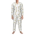 thumbnail image 3 of Kdxio Bee Men’s Pajama Set Pajamas For Men 2 Piece PJ Set with Men Pajama Pants and Long Sleeve T-Shirt Lounge Set-X-Large, 3 of 7