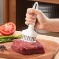 thumbnail image 2 of Stainless Steel Meat Tenderizer with Spring-Loaded Needles Automatic Rebound Tool for Steak Chicken Fast Marinating Tenderizing Essential Kitchen Gadget, 2 of 8