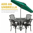 thumbnail image 2 of Withniture 5 Pieces Patio Dining Set Cast Aluminum Outdoor Table and Chairs for Garden, Backyard, 2 of 7