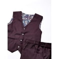 thumbnail image 2 of Geoffrey Beene Boy's Modern Fit 5-Piece Jacket Vest Trousers Shirt Tie Notch Lapel Suit Set - Colors, 2 of 5
