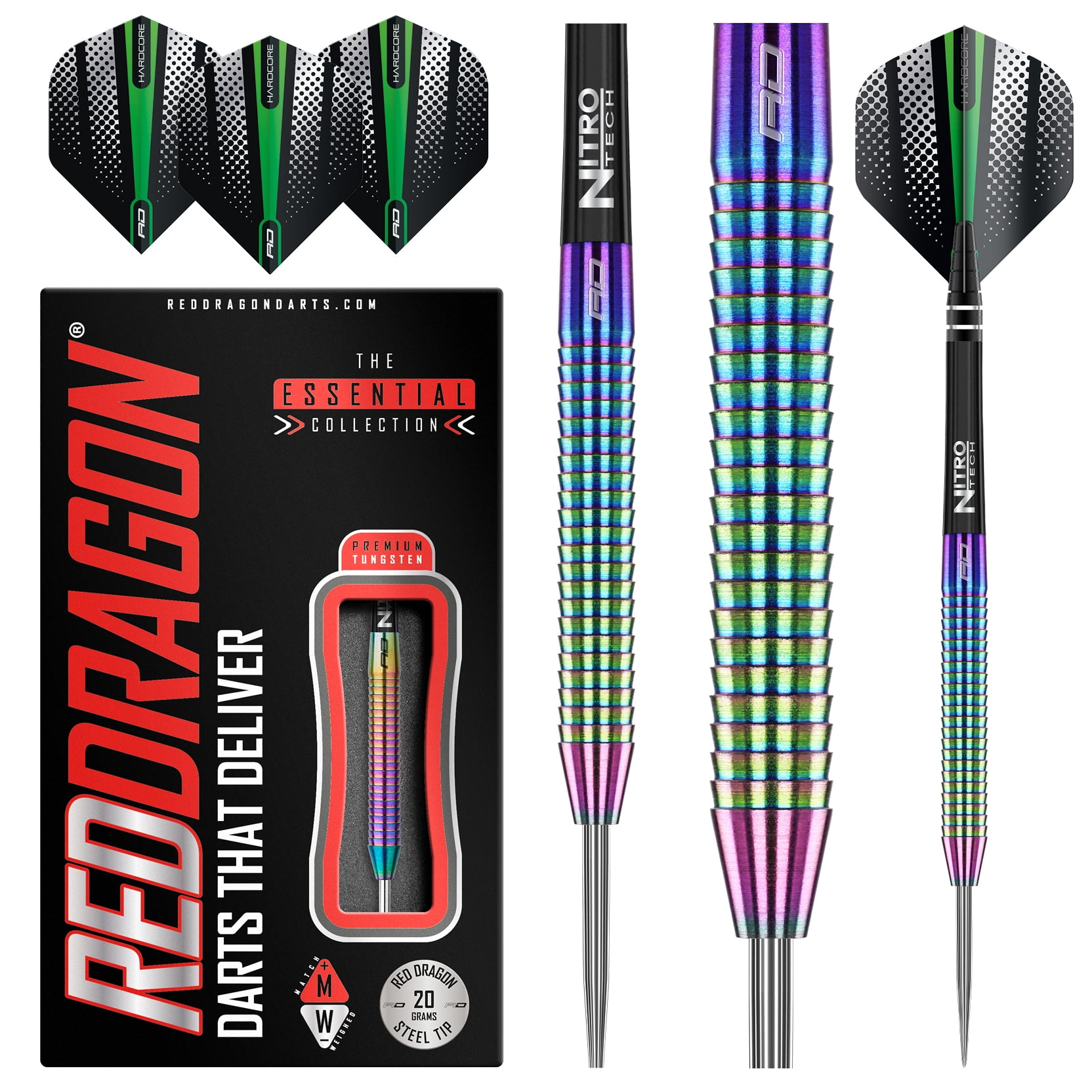 Stems and Point Protector Darts Gift 20g 22g 24g 20 Piece Dart Set With Flights 