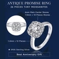 thumbnail image 6 of MomentWish Engagement Ring 1 Carat Lab Created Moissanite Promise Rings 925 Sterling Silver Anniversary Valentines Day Gifts for Her-Size7, 6 of 8