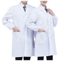 Dpytoraw Lab Coat For Men And Women Long Sleeve White Lab Coat For Students Doctors And Beauty Versatile Laboratory Workwear