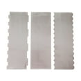 thumbnail image 3 of 3 piezas raspador de pastel peine para decoración de pasteles dispositivo nivelador de pasteles herramientas de decoración de acero más suaves, 3 of 9
