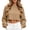 Khaki(Ladies Tops), variant on LUVDA Corduroy Crop Tops for Women Long Sleeve Sweatshirts Puff Lantern Sleeve Pullovers for Fall Winter Casual