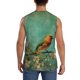 thumbnail image 4 of Fotbe Retro Birds Men's Camiseta sin Mangas Estampada para Hombres, Playera Casual para Gimnasio, Entrenamiento, Playa-Small, 4 of 7