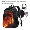 thumbnail image 2 of Bingfone Fiery Dragons Castle Attack for USB Backpack, Multi-compartment Multi-pocket Computer Backpack, Suitable for Travel, Business, Leisure, Unisex, 2 of 7