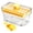 Yellow, variant on Easy Release Ice Cube Tray with Lid, One-Button Quick Release Freezer Tray, 34-Cavity High-Capacity Ice Maker Box for Home, Bars, Dorms, RVs & Parties, Spill-Proof Storage and Stackable Design, Green