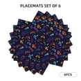 thumbnail image 5 of Rocae Games Printed Heat Resistant Place Mats,Classic Hemstitch Cloth Fabric Placemats Imitation Linen Place Mat Table Mats 18x12 inch, 5 of 5