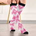 thumbnail image 5 of FORMRS Womens Knee High Socks Casual Long Thick Travel Daily Wear, 2 Pairs, Heart Geometric, 5 of 6