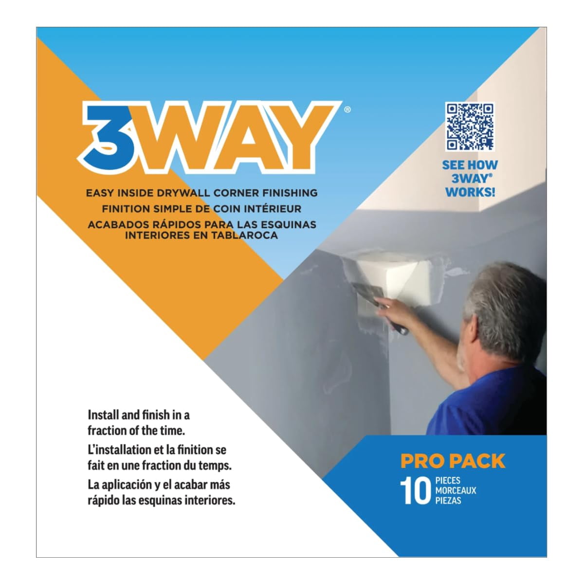 3Way Inside Drywall Corner (10 Pack)