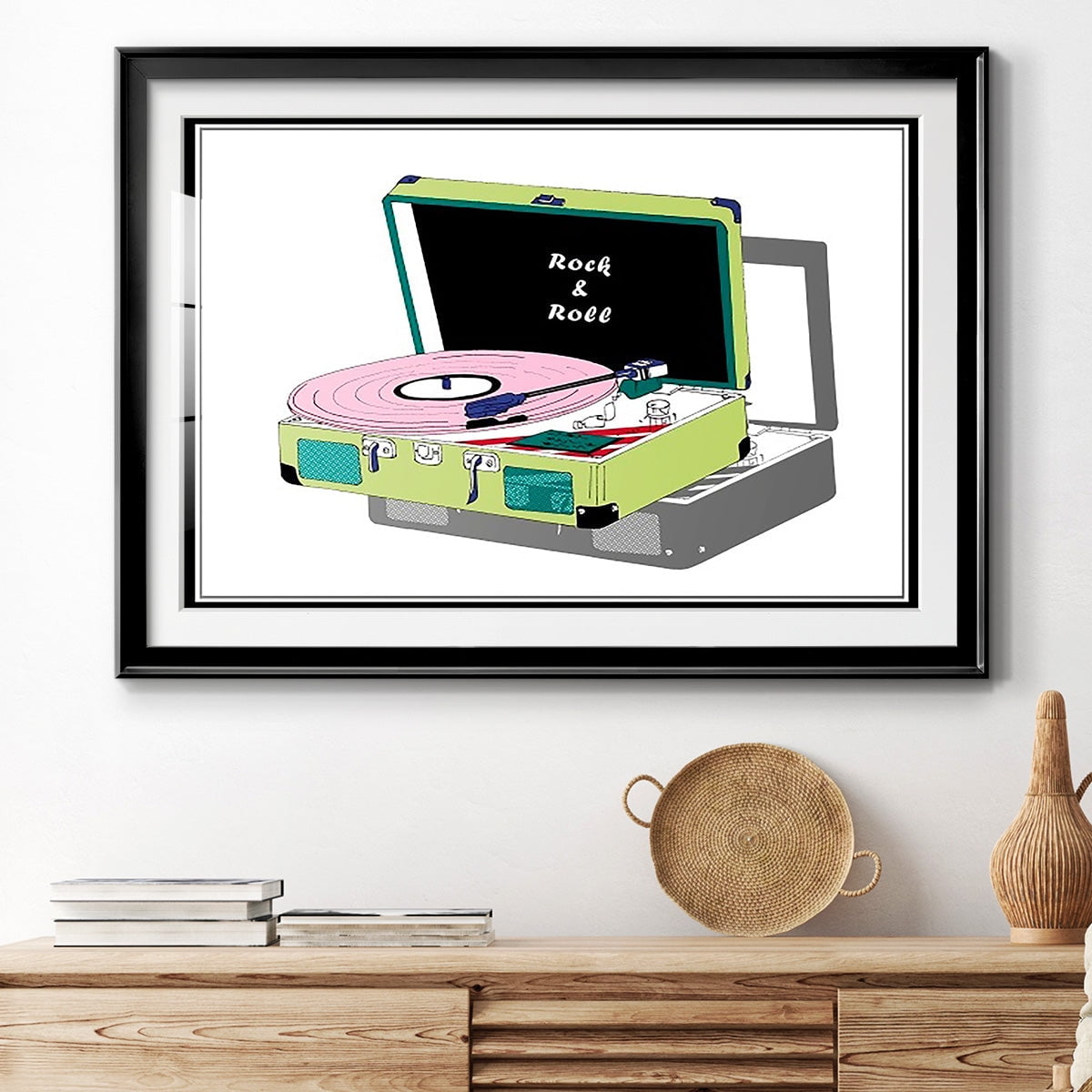 Record Shop II Premium Framed Print - Ready to Hang