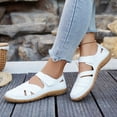 thumbnail image 3 of Rokment Women's Fisherman Walking Sandals Comfortable Casual Leather Hollow out Closed Toe Non Slip Orthopedic Arch Support Strappy Work Dress Shoes for Beach Spring Summer White Size 9, 3 of 7