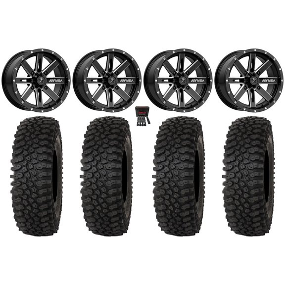 MSA Boxer 15" Wheels Milled 32" Roctane ST Tires Sportsman RZR Ranger