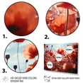 thumbnail image 3 of Designart "Dancing Poppies Red and Blue Floral Rhapsody I" Floral Floater Framed Wall Decor, 3 of 7